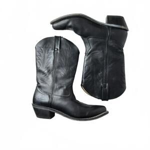 Durango 11" Black Leather Western Boots Women's US 10